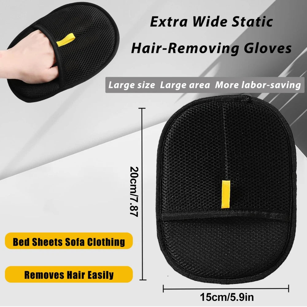 PawNest™ glove removing pet hair from clothing